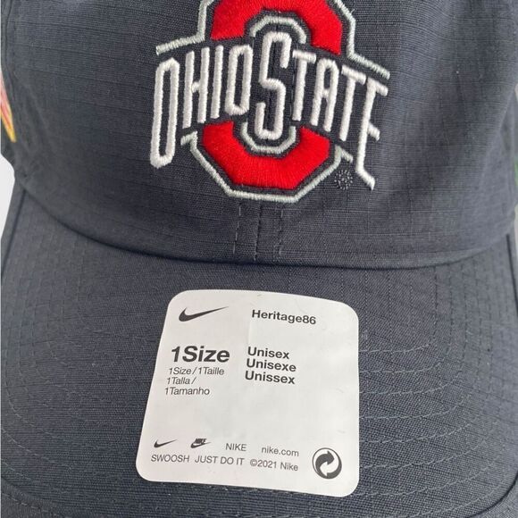 Ohio State Buckeyes Nike Veterans Day Heritage86 Performance Adjustable Hat NWT - Picture 3 of 8